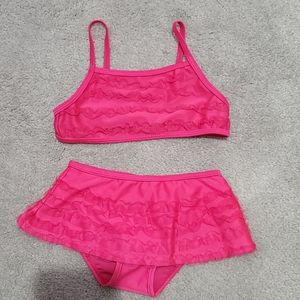 Girls size 3 hot pink 2pc bathing suit